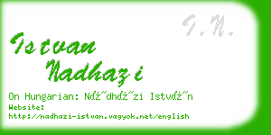 istvan nadhazi business card